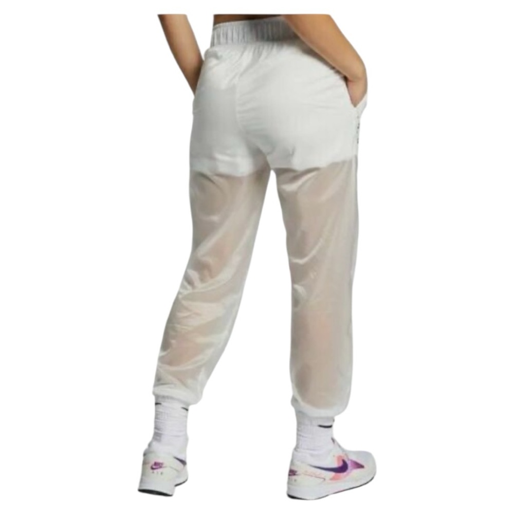 😎Women’s Nike Tech Pack white transparent active joggers pants Medium M NEW NWT - Picture 4 of 10